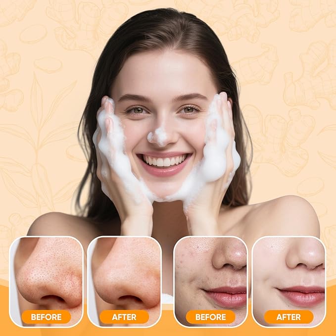 Turmeric Soap Bar and Turmeric Face Cream and Turmeric Face Wash Set for Face & Body, Facial Cleanser, Soothing, Hydrating Skin Care Set for All Skin Type, Cleansing Mousse, Bring a Bubble Net