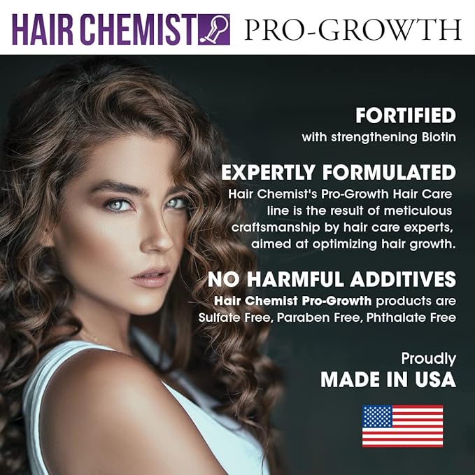 Hair Chemist Pro-Growth Shampoo with Biotin 33.8 oz. - Biotin Shampoo for Thinning Hair and Hair Loss