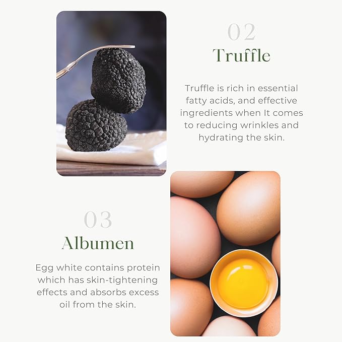 Hemp Oil and Truffle Wash Off Lifting Mask for 8 Applications | Korean Facial Mask Skin Care for dry skin | Skin Tightening, Moisturizing, Hydrating, Pore Minimizing Mask for Women and Men
