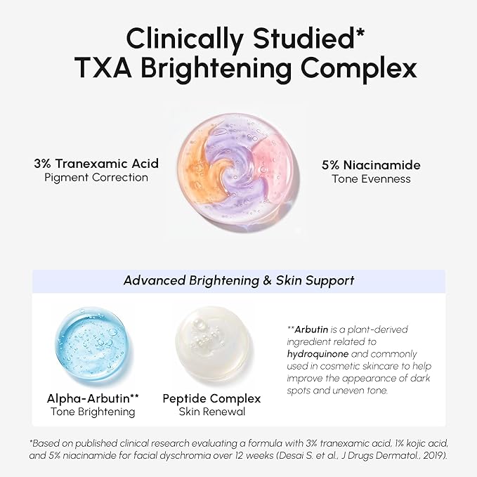 MAREE Tranexamic Acid & Alpha Arbutin Cream - Face Cream with Niacinamide, Hyaluronic & Azelaic Acid - Crema para Manchas Oscuras en la Cara