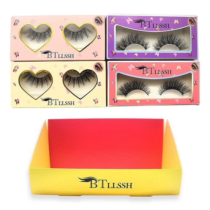 24 Pairs Cross Artificial eyelashes Fluffy False Eyelashes 4 Style Natural Look Volume Lashes Handmade Full Strip Dramatic 3D Lashes Makeup At home