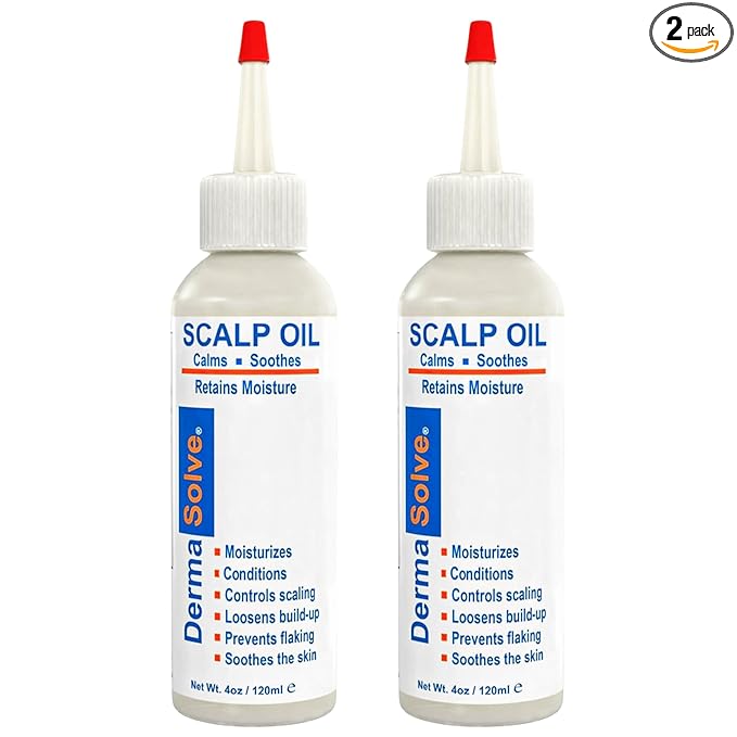 Dermasolve Psoriasis & Dandruff Oil, Dermatologist Approved for Flaky Scalp Relief