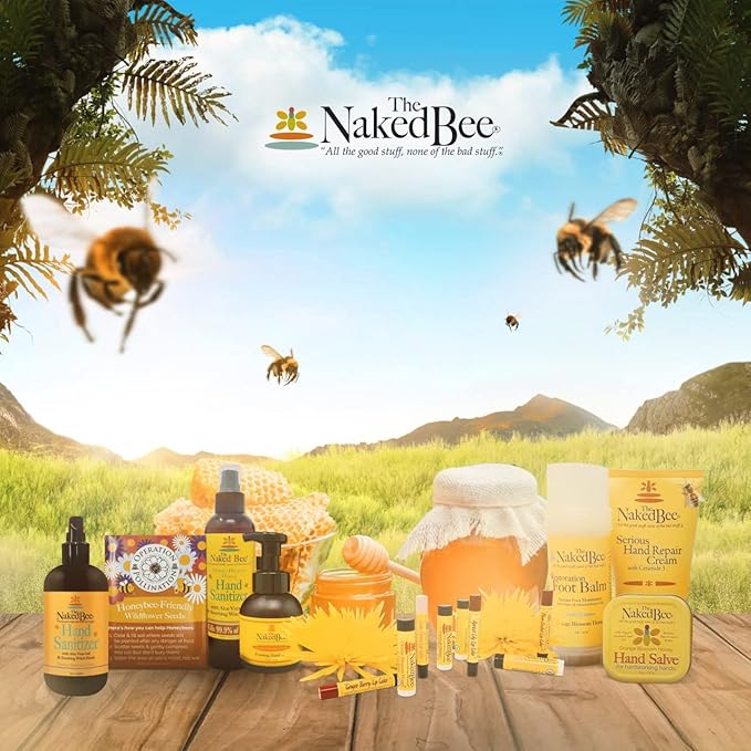 The Naked Bee Lavender and Beeswax Hand Cream (8 oz) Intensive Nourishing Cream for Smoother and Softer Hand - Unscented Deep Moisture and Repair for Dry Skin
