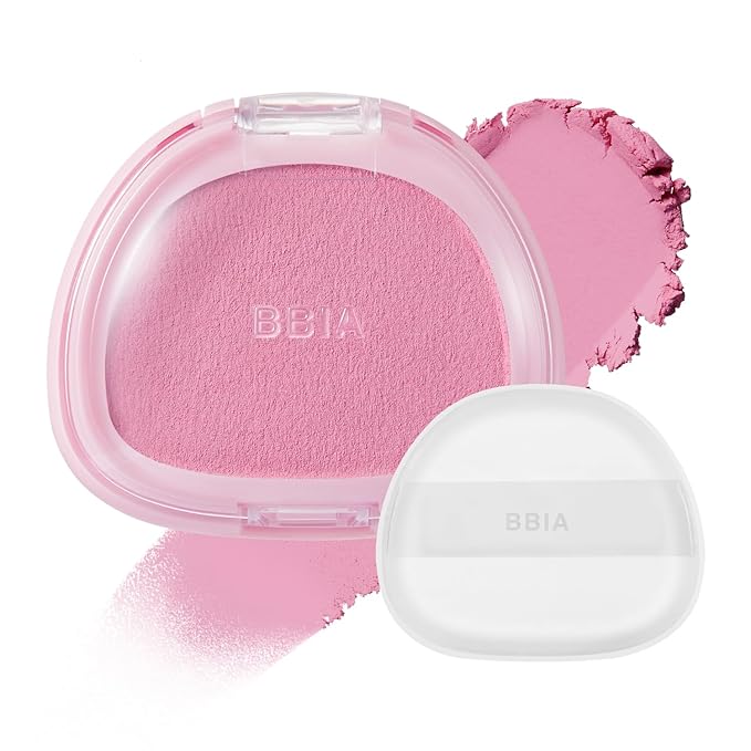 BBIA Chaltteok Blush – Soft Blurring Jelly-Like Powder Texture Lightweight & Buildable Korean Blush Natural Matte Finish Long-Lasting Smooth Pore-Blurring Cheek Color (03 STRAWBERRY CHALTTEOK)