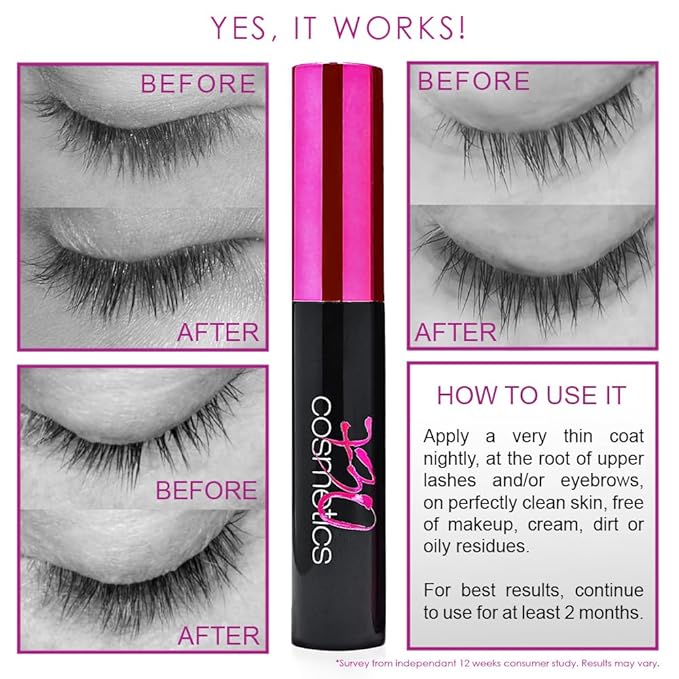 Insane Lashes Growth Serum - Rapid Growth Lash Serum & Eyebrow Enhancer - Natural Lash Boost Serum for Longer, Thicker and Healthier Eyebrows - 8ml