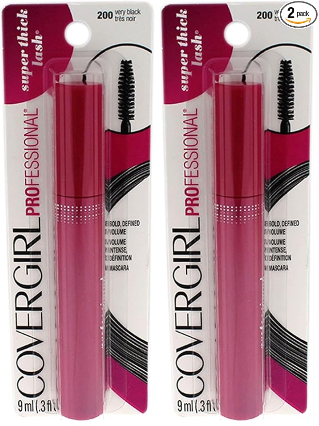 Covergirl Professional Super Thick Lash Mascara, Very Black, 0.3 Fluid Ounce (Pack of 2)