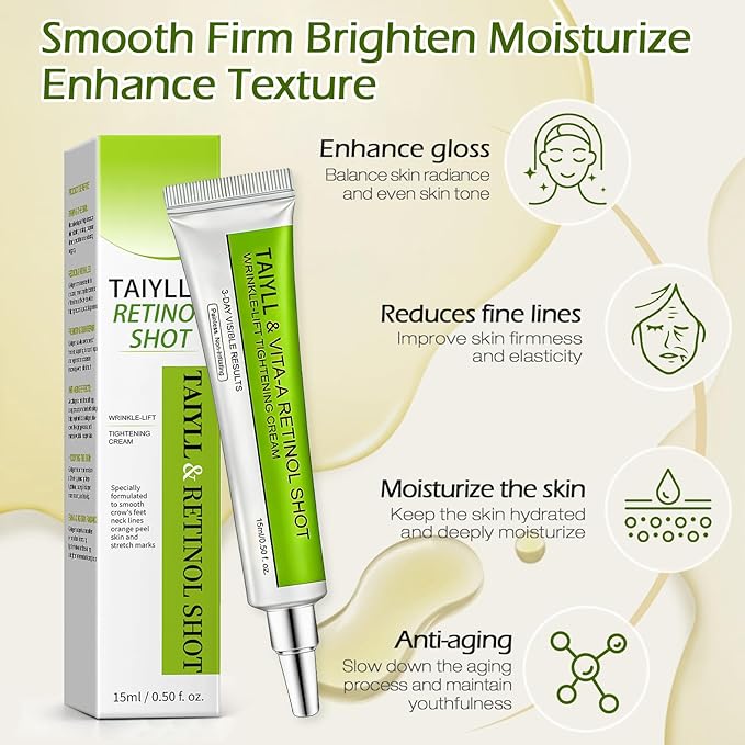 Botoxmix &Vita-A Retinol Shot Cream,Retinal Shot Tightening Booster, Retinol Anti-Wrinkle Cream, Anti-Aging, Reduces Fine Lines, Wrinkles & Crow’s Feet, Pore Minimizer, Firmer Skin