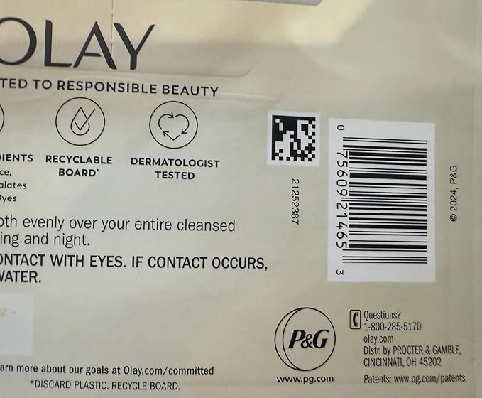 Olay Collagen Peptide Firming Plumping Facial Moisture Cream, 1.7 floz, 2pk