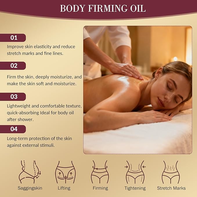 Body Firming Oil Glow Remedy Body Oil For Women,Body Oil After Shower Tightening&Hydrating Treatment For Arms,Legs,Stomach&Body,Natural Firming Oil For Dry Skin,Non-Greasy Body Serum-4.06 Fl Oz
