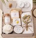 Coconut Spa Gifts for Women - 12pc Self-care Spa Gift Basket with Bath Salt, Greeting Card - Thinking of You Basket for Her Birthday, Christmas, Mother's Day, Valentine's Day