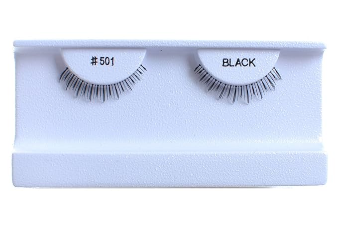 10 Pairs 100% Human Hair False Eyelashes Natural Black #501