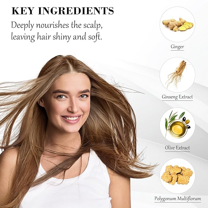 KAISASA Hair Dye Shampoo 3 in 1, Hair Color Shampoo for Cover Grey Hair, Natural with Herbal Ingredient for Men and Women (Chestnut Brown)