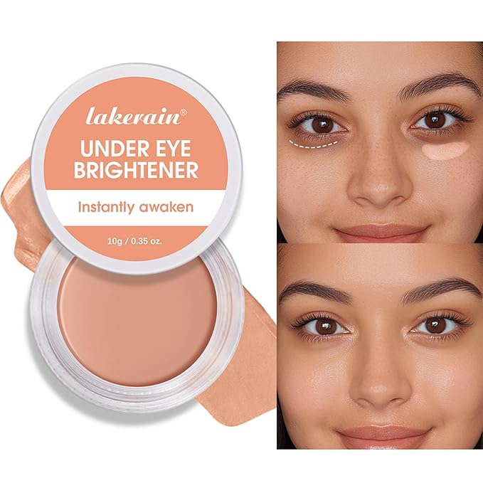 Under Eye Brightener & Concealer - Hydrating Color Corrector for Dark Circles, Lightweight Undereye Brightening Cream with Hyaluronic Acid & Shea Butter, Smooth & Blendable (Warm Nude, 1)