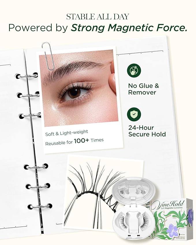 BEYELIAN Magnetic Eyelashes with Applicator, Upgrade Soft Magnetic Lashes Portable Magnetic Eyelashes Natural Look, Reusable, No Glue Needed Fales Eyelashes AJH067 (All-In-One & Comfortable)