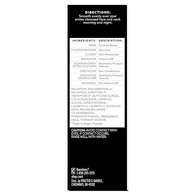 Olay Regenerist Micro-Sculpting Serum, Face Serum for Women, Fragrance-Free, Anti-Aging, Anti-Wrinkle, Firming Skin Care - Triple Collagen Cream, Peptide, Niacinamide, 1.7 Oz
