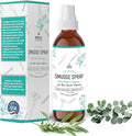 SOUL STICKS White Sage & Eucalyptus Smudge Spray – 3.5oz Smokeless Energy Mist with Quartz Crystals – Essential Oil Spray for Focus, Clarity, Aura Cleansing, Meditation, and Home Refreshing