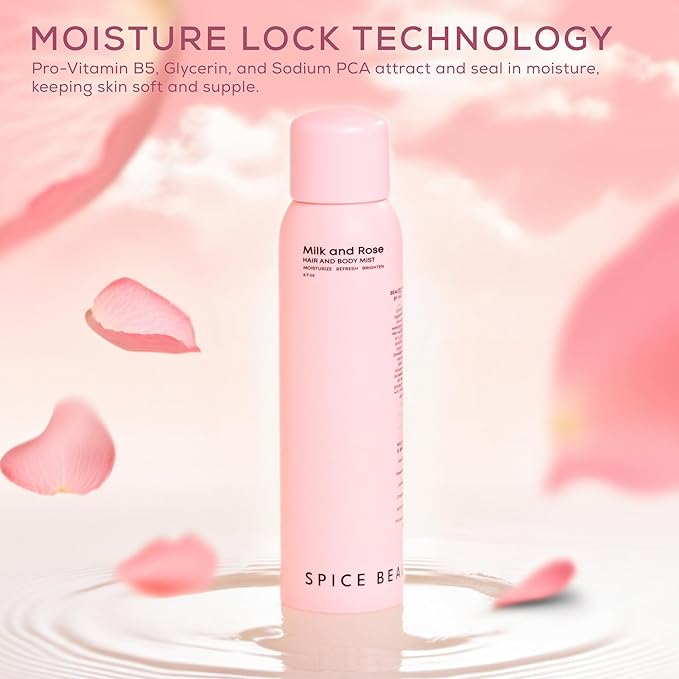 Milk & Rose Hair & Body Mist | Hydrating Floral Mist for Hair, Skin & Clothing | Rose, Goat Milk & Skin-Loving Ingredients | 6.7 oz