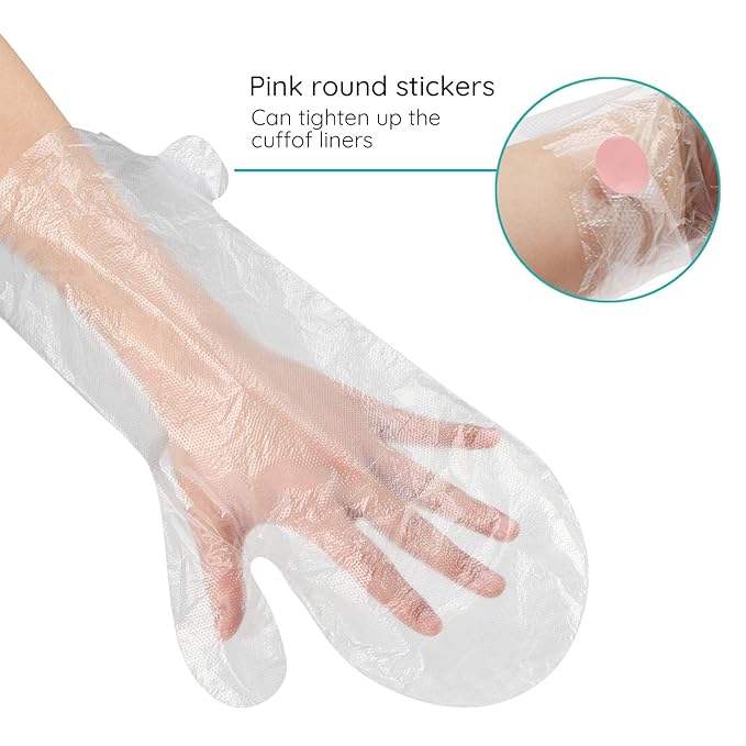 Segbeauty Extra Large Paraffin Wax Liners for Hands, 200 Counts Plastic Paraffin Wax Mittens, thera-py Wax Refill Gloves Hand Heat SPA Bags, Paraffin Bath Mitts Covers for Wax treat-ment XL