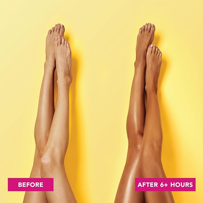 Jergens Natural Glow Instant Sun Body Mousse, Self Tanner for Ultra Deep Bronze Tan, Sunless Tanning Body Bronzer, Natural Looking Fake Tan, 6 Oz