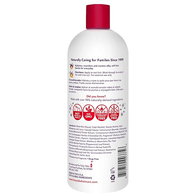 Fairy Tales Rosemary Repel Daily Kids Conditioner– Kids Like the Smell, Lice Do Not, 32 fl oz. (Pack of 1)
