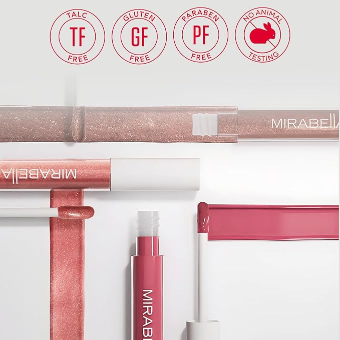 Mirabella - Luxe Advanced Formula Lip Gloss, Non-Sticky Hydrating Lip Glosses with Vegan Lanolin, Jojoba Oil & Vitamin E, Long-Lasting & Cruelty-Free Makeup, Mauvelous (Rose Mauve)