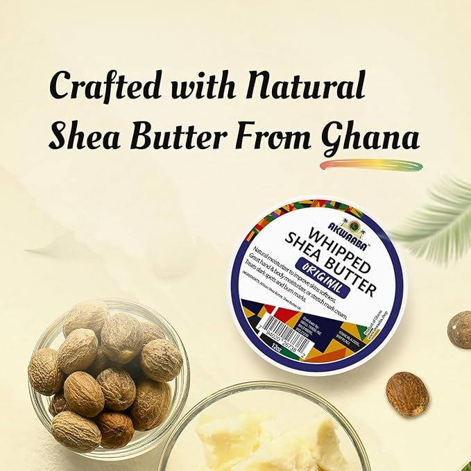 AKWAABA Whipped Shea Butter (Jamaican Tropic) – Nourishes & Moisturizes | Made with Shea Butter | No Dyes & Parabens | 12 oz / 340 g