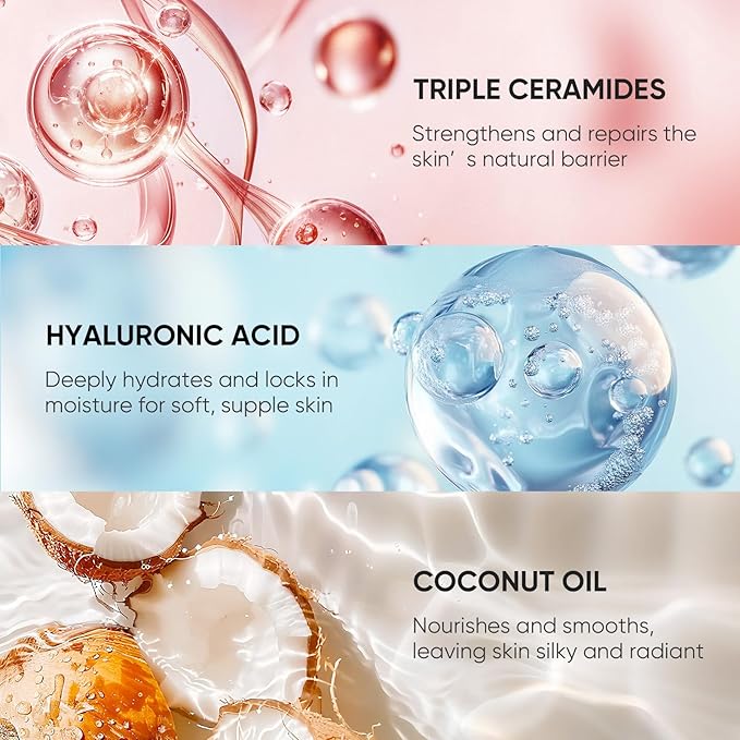 Rose Elixir Body Wash for Women, Moisturizing Essence Shower Gel with Triple Rose Formula, Hydrating Natural Cleanser, Gentle Foaming & Multi-Oil Nourishment, 7 oz