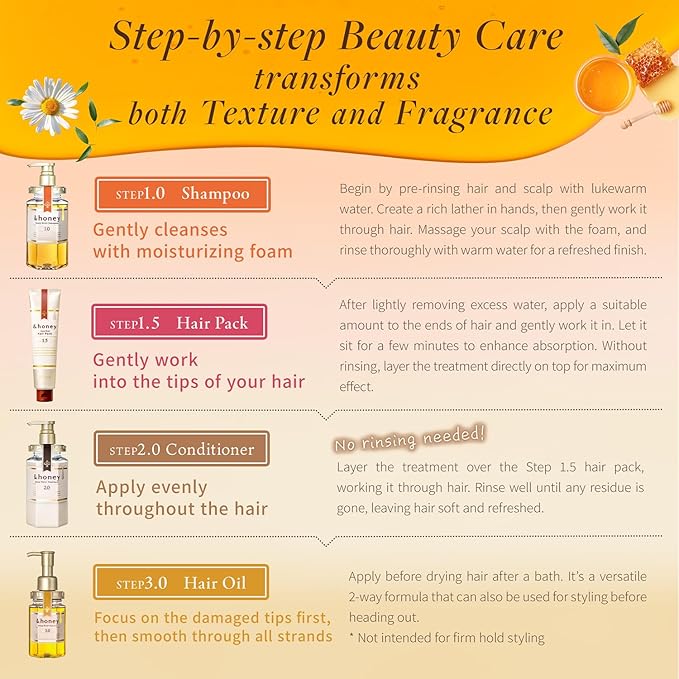 [Genuine Product] &honey Deep Moist Hair Oil 100mL/ 3.38 Oz Sulfate-Free Moisturizing Hair Oil for Dry Hair |Unique Blend of Honeys & Argan Oil for Shine, Hydrated Hair Japanese (1, Oil)