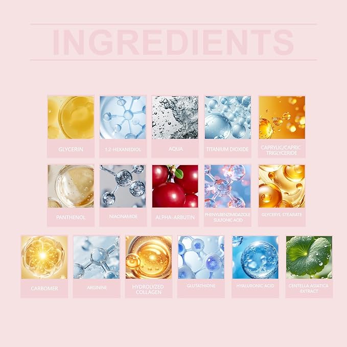 No Cast Just Glow Collagen Sunscreen, SPF 50 PA++++ Face Sunscreen with Peptide and Centella, Lightweight, Non-Sticky, Soothing Natural Sun screen Skincare