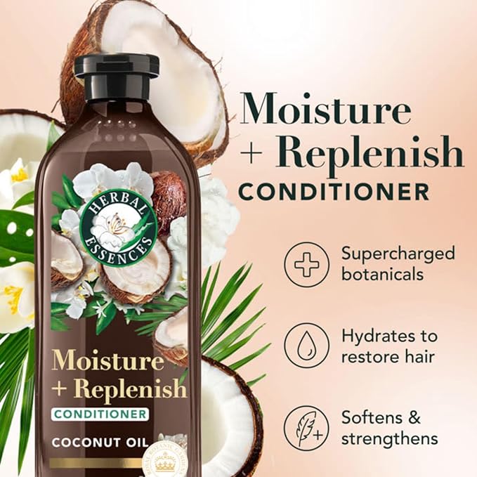 Herbal Essences Conditioner for Color Treated Hair, Coconut Milk BioRenew, 13.5 FL OZ (Pack of 2)