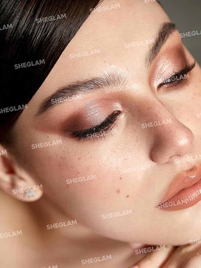 SHEGLAM 8-Color Shimmer Matte Eyeshadow Palette Smooth Blendable Jazy Jigsaw Eyeshadow Palette-Hued in Nude