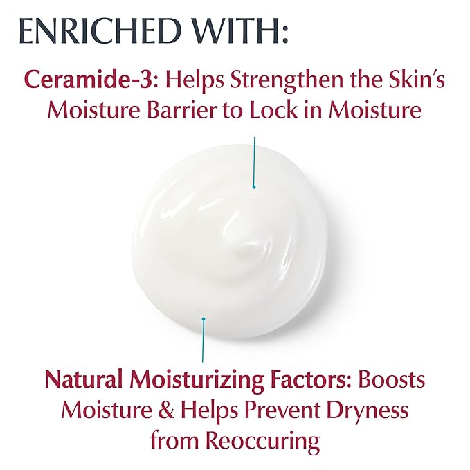 Eucerin Advanced Repair Foot Cream for Dry Feet and Heels, Repairs Very Dry, Rough Skin, Fragrance Free, Non Greasy, Fast Absorbing, Travel Size Lotion, 3 Oz Tube, Pack of 3