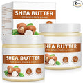 Shea Butter Raw Organic - 2 Pack, Natural Raw Unrefined Shea Butter Hand Cream, Moisturizing and Locking Water, Keeps Skin Healthy and Vibrant, 15.6 Oz