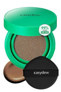 Easydew Mela B Toning Ampoule Cushion - 2-in-1 Korean Skin Care & Face Beauty Makeup - Age-Defying Full Coverage Cushion Foundation with Niacinamide & Hyaluron-Vital C 0.45 oz (#45 Espresso)