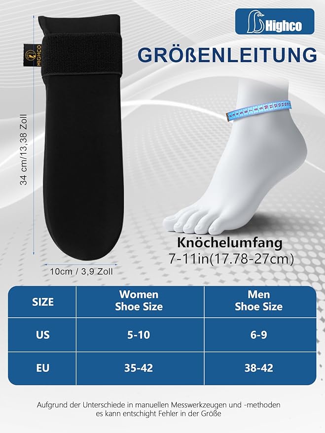 highco Ankle Ice Pack Wrap for Swelling and Injuries Recovery,Reusable Gel Ice Pack for Foot and Ankle,Ice Cold Compression Sock for Foot Heel Wrap,Tendonitis,Plantar Fasciitis,Swelling,Sprained,Black