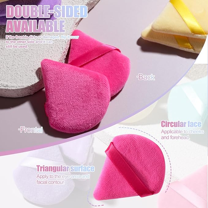 BS-MALL Makeup Sponge Set 20 Pcs – Premium Portable Super Soft Triangle Puff for Flawless Makeup Application,Beauty Cosmetic Applicators For Daily Use (Multicolored)