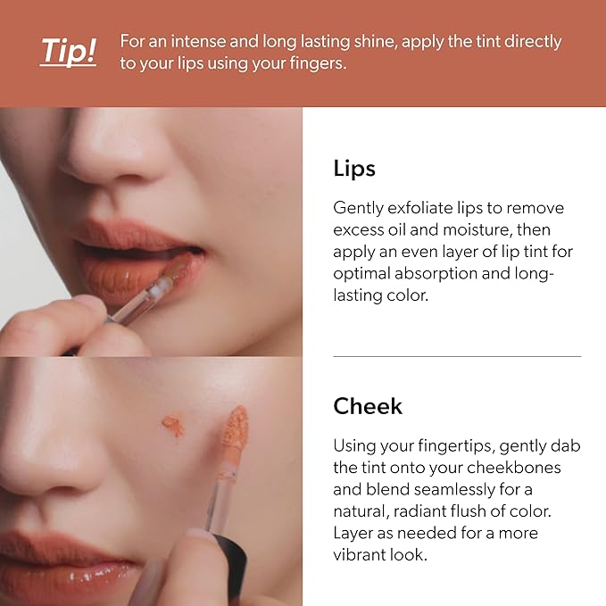 ENTROPY Makeup Glossy Lip Tint – Juicy Glow Line/Non-Sticky Hydrating Lip Gloss Tint, High Shine Finish, Buildable Sheer Color, Lip & Cheek Makeup - Water Rose Charm (Neutral Rosy Pink) | glossy lip tint, Non-sticky lip tint, Juicy glow lip gloss