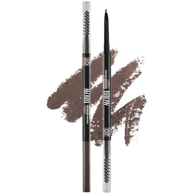 Vivienne Sabó Brow Arcade Eyebrow Pencil – Micro Definer with Brush for Cool-Toned Hair, Smudge-Proof Color and Longwear Shape Enhancement, Shade 07 Ash Brown, 0.035 oz
