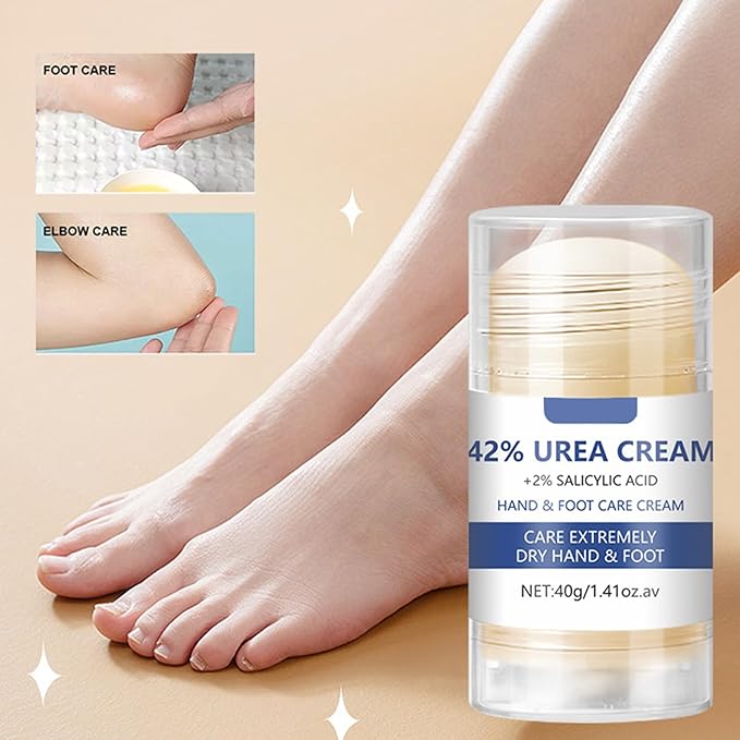 42% Urea plus 2% Salicylic Acid Foot Cream, Foot Balm for Dry Cracked Feet Knees Elbows Hands Hydrate & Nourish Foot Care for Softens Skin Exfoliates Dead Skin Smoothing Skin Women and Men 1.41oz