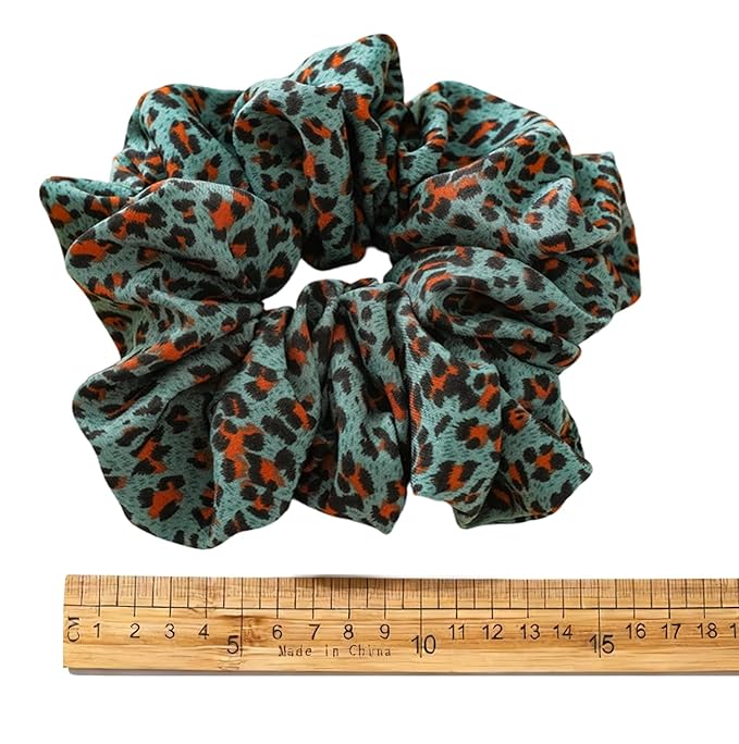 Leopard Scrunchie Elastic Satin Silk Hair Accessories Cheetah Headdress for Women Girls