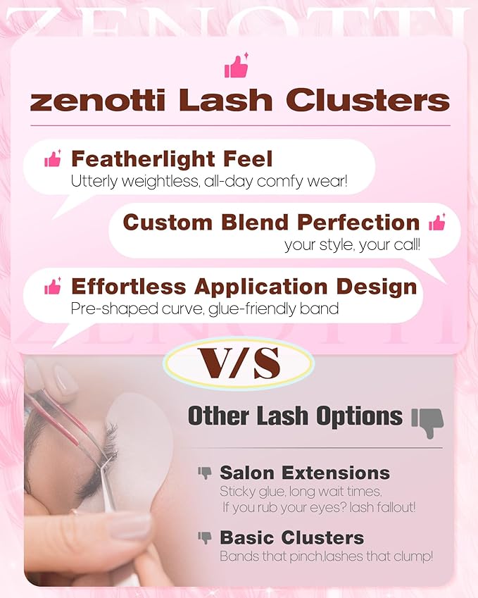 Natural Lash Clusters Manga Eyelash Clusters Wispy Cluster Eyelash Extension Bunny Anime Fairy Individual Lashes Invisible Band Cluster Lashes Freya DIY Lash Extensions C-Curly 8-16mm by zenotti