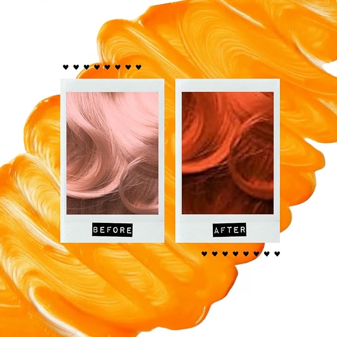 MANIC PANIC Vibrant Neon Orange Color Depositing Conditioner - Love Color Hair Conditioner Keeps Hair Vibrant, Nourished & Refreshed - Formulated with Shea Butter & Quinoa - Orange Crush (8oz)