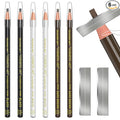 KAIQIKAIXI 6Pcs Multicolor Waterproof Eyebrow Pencils Makeup Set For Marking, Filling And Outlining, Tattoo Makeup And Microblading Supplies Kit-Hard Refills Are Easy To Color (Multicolor)