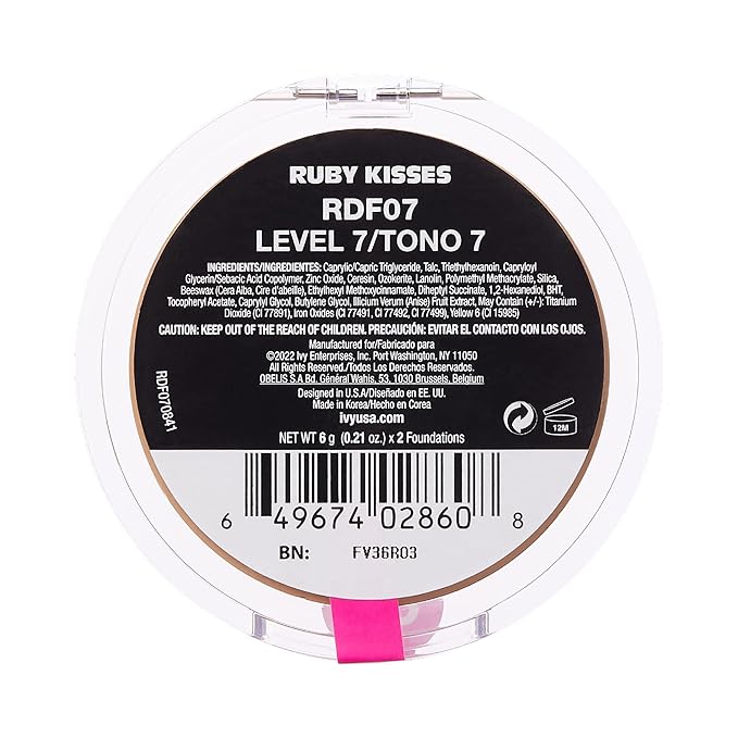 Ruby Kisses 3D Face Creator Cream Foundation & Concealer, 12 Hours Long Lasting, Medium to Full Coverage, Non-Greasy, Ideal for Makeup & Contour Palette (Level 7)