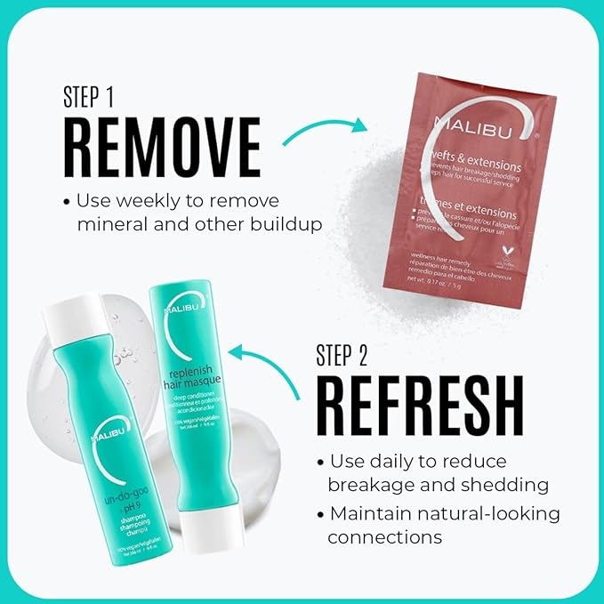 Malibu C Un-Do-Goo Clarifying Shampoo for Build Up - Travel Size Deep Cleansing Treatment for Styling Product Residue - Weekly Scalp Detox, Shine Restoring, Hair Cleanser for Women & Men, 3.4oz