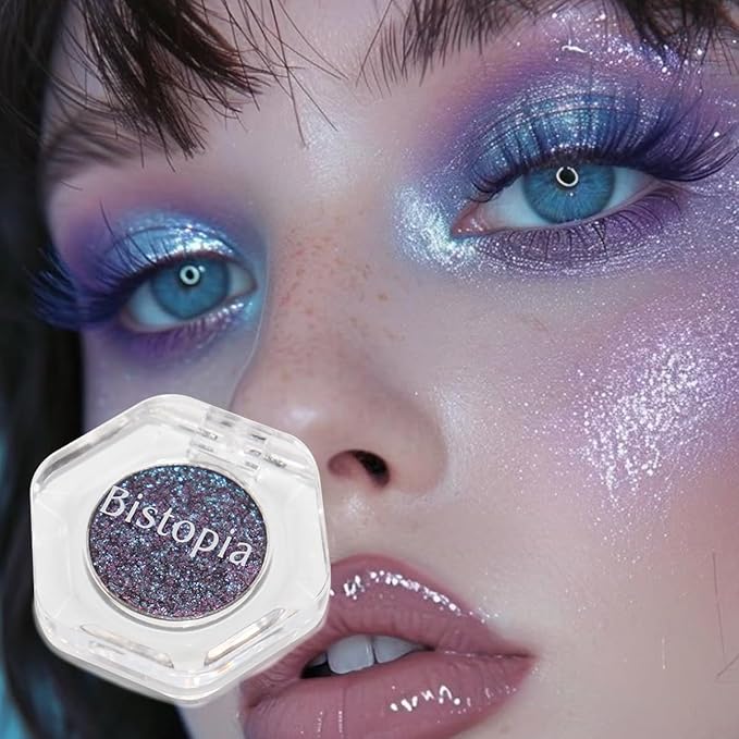 Chameleon Eyeshadow Collection, 14 Shades, Glitter Pressed Powder, Iridescent Shimmer Colors. (Phoenix Rising)