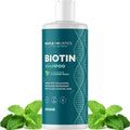 Volumizing Biotin Shampoo for Thinning Hair - Invigorating Peppermint Shampoo for Fine Hair with Argan Coconut and Olive Oils - Vegan & Color Safe - Paraben Silicone & Sulfate Free (8 Fl Oz)