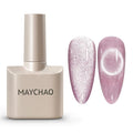 MAYCHAO 15ML Cat Eye Gel Nail Polish 1Pc Purple Gel Polish with Magnet Soak off Holographic Magnetic Nail Polish for Nail Art Manicure Salon DIY at Home, 0.5 OZ