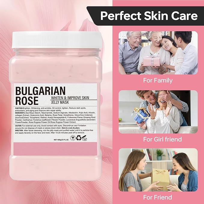 23 Fl Oz Jelly Mask Powder for Facials Professional Natural Gel Face Masks, Hydrating & Moisturizing Jelly Mask SkinCare