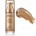 Shimmer Oil, SPF 45 Sunscreen Body Makeup Waterproof No Transfer Body Luminizer Lotion Glow for Women, Liquid Illuminator Bronzer for Body & Face, Long-lasting (Glistening Bronze)